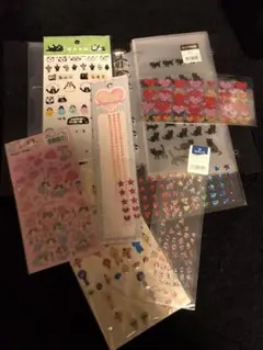 【最終お値下げ‼︎】バインダー+クリアポケット+シール8枚セット