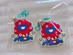 ミャクミャクぷっくり半立体ラバーマスコットキーホルダー　バンダイ　万博　2025