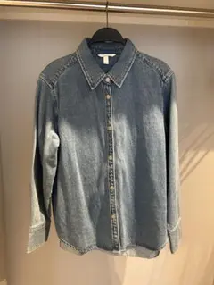 【2回着用】H&M ライトブルーデニムシャツ M