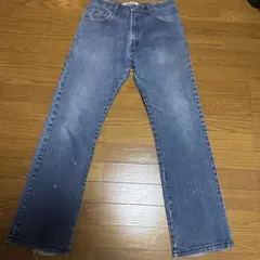 Levi's リーバイス 517 W32 ペイント加工 右綾デニム