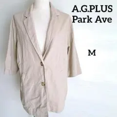 A.G.PLUS Park Ave ♡エージープラス　ジャケット　5分袖丈　麻混のサムネイル