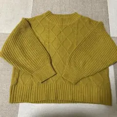 earth music&ecology＊ケーブル編みニット＊マスタードF