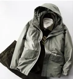 UNIQLO ユニクロ ハイブリッドダウンパーカ 33 KHAKI 470073