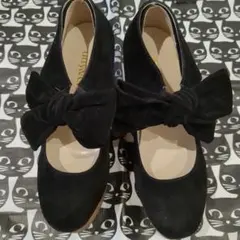 Titty & Co. ブラックリボン厚底ハイヒールパンプス