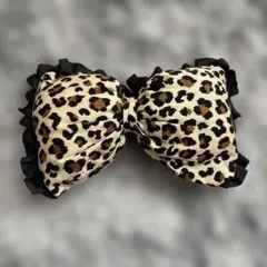 体育祭 リボン 盛り髪 ヒョウ柄