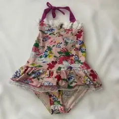 花柄フリル付きベビー水着