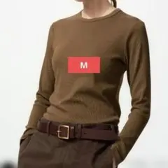 ソフトリブＴ長袖　М ブラウン