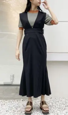 【中古品】 MURUA ムルーア サイドタックジャンパースカート