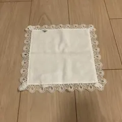 近沢レース　タオルハンカチ ホワイト 未使用のサムネイル