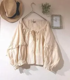 サマンサモスモス♡SM2♡レース　カーディガン　フリル　ふわり　クロップド