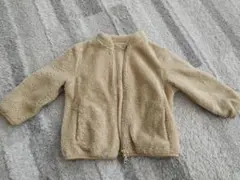 ベージュ フリースジャケット 90cm