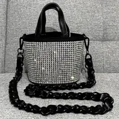 新品タグ付 Topshop キラキラビジュー装飾 ミニバケット ショルダーバッグのサムネイル