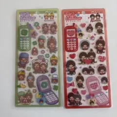 平成はっぴーフォンステッカーもんちっち ２枚セット