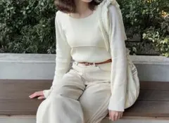 【ローリーズファーム】レイヤードフウニットプルオーバー