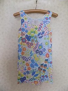 う*と様 80332 グラニフ　タンクトップ　白Ｘ花柄　Ｆのサムネイル