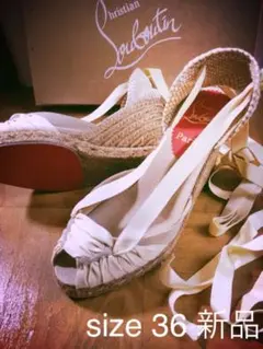 ［新品]クリスチャンルブタン レースアップ　エスパドリーユ　size 36