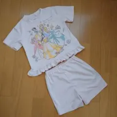 キッズ ディズニー プリンセス 半袖 パジャマ 110 ピンク 女の子