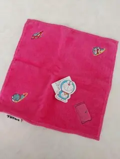 ドラえもん ピンク タオルハンカチ