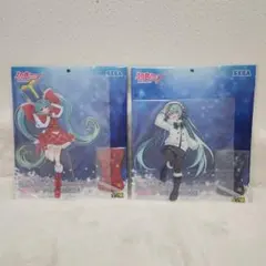 初音ミク　プラチナムザッカビッグクリアスタンド　２種セット