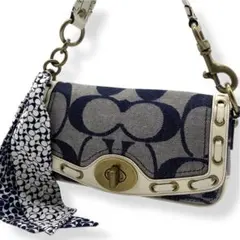 美品✨COACH コーチ　ワンショルダー　シグネチャー　ターンロック