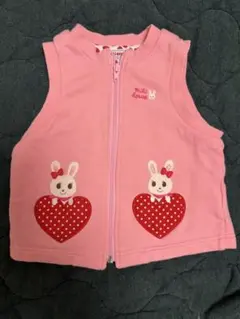 ミキハウス /miki house ピンク ベビーベスト 80cm