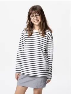 【新品】UNIQLO エアリズムコットンクルーネックTシャツ 160 ネイビー