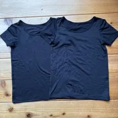 ヒートテック　黒　120半袖　2枚　セット