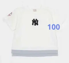 プティマイン　ニューヨーク・ヤンキース Tシャツ オフホワイト　100