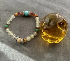 ハンドメイド 天然石 ビーズブレスレット 多色おまけつき