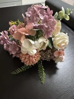 アートフラワー ブーケ ピンク ホワイト