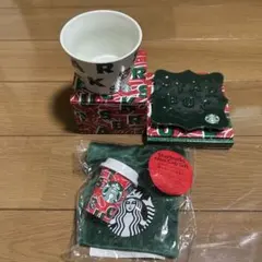 スタバ2021年 クリスマスミニカップ、 ノベルティ2点