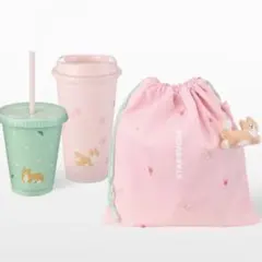 海外限定 スタバ 2026 桜 リユーザブルカップ セット コーギー 日本未発売