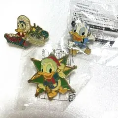 ディズニー　ドナルド　ピンバッチ3つセット