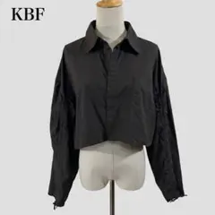 KBF ケービーエフ ドローコード袖 クロップド丈 長袖シャツ