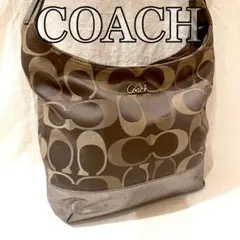 COACH コーチ シグネチャー F17678 ショルダーバッグ キャンバス 革