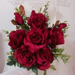 タイムsale　ブライダルブーケ　クラッチブーケ　アーティシャルフラワーブーケ