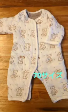 キルトジャガードカバーオール　ロンパース　70　長袖 アプレレクール　秋冬