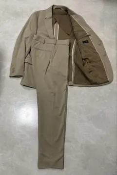 極美品】beauty&youth ツイルVネック オールインワン M ベージュ