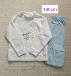 ユニクロ ちいかわ✕サンリオ フリースパジャマ130cm はちわれ 水色