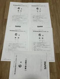 最新原本！2025年合格力判定サピックスオープンフルセット6年 全4回
