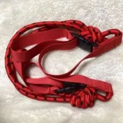 レッド　ショルダー　ストラップ　エコバッグ　ボールアンドチェーン用　刺繍バッグ