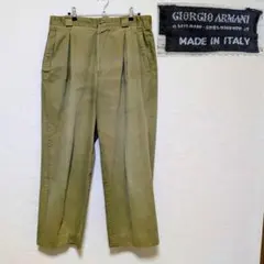 GIORGIO ARMANI ウールレーヨン タックスラックス /FZ26 - メルカリ