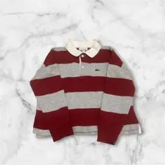 LACOSTE キッズ ストライプポロシャツ 6サイズ 116cm