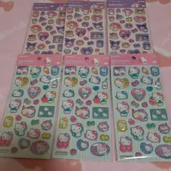 ポップデコパーティー❣️ラメきらクリスタルシール　ハローキティ⭐︎マイメロ