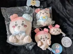 ちいかわ 古本屋 カニちゃん お座りぬいぐるみ マスコットなど 4点セット