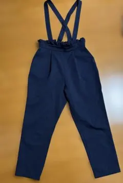 ネイビー　長ズボン　サロペット