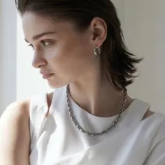 cene セネ　ボリュームチェーンネックレス　シルバー