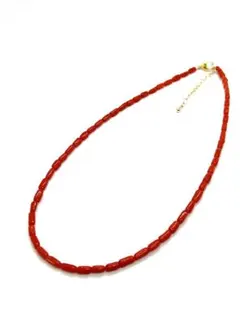 天然赤珊瑚 ネックレス (イタリア産) Nー036