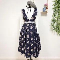axes femme 花柄 ワンピース トップス ベレー帽 森ガール　コーデ