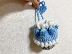 水色界隈♡天使界隈／水色カップケーキ巾着のサムネイル